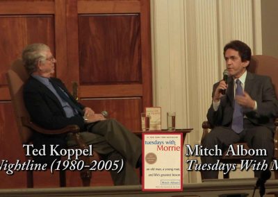 Mitch Albom and Ted Koppel in conversation at Sixth & I Synagogue on July 25, 2017
