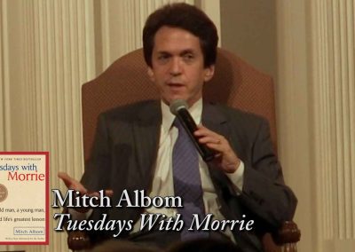 Mitch Albom and Ted Koppel in conversation at Sixth & I Synagogue on July 25, 2017